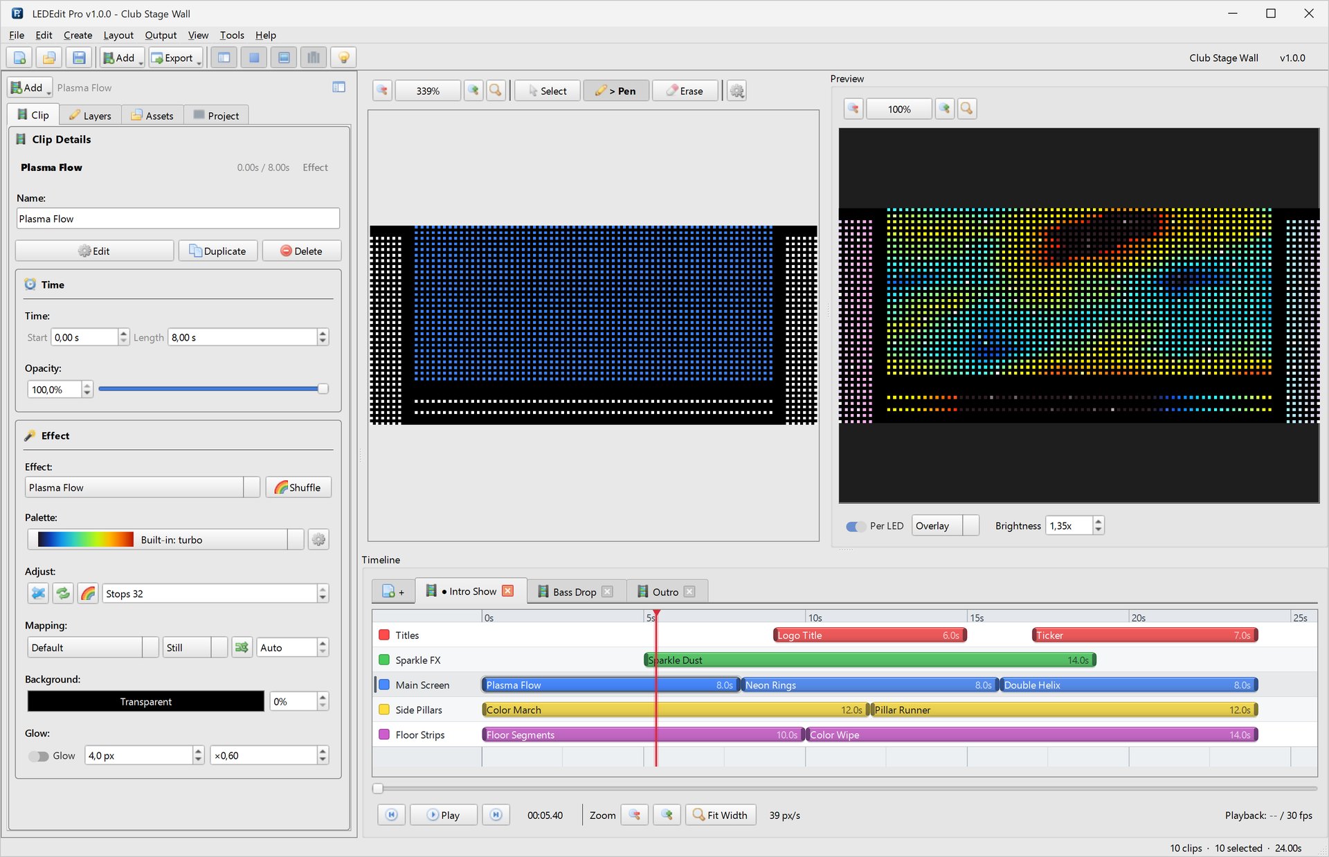 LEDEdit Pro 2026 main window in the light theme after installation
