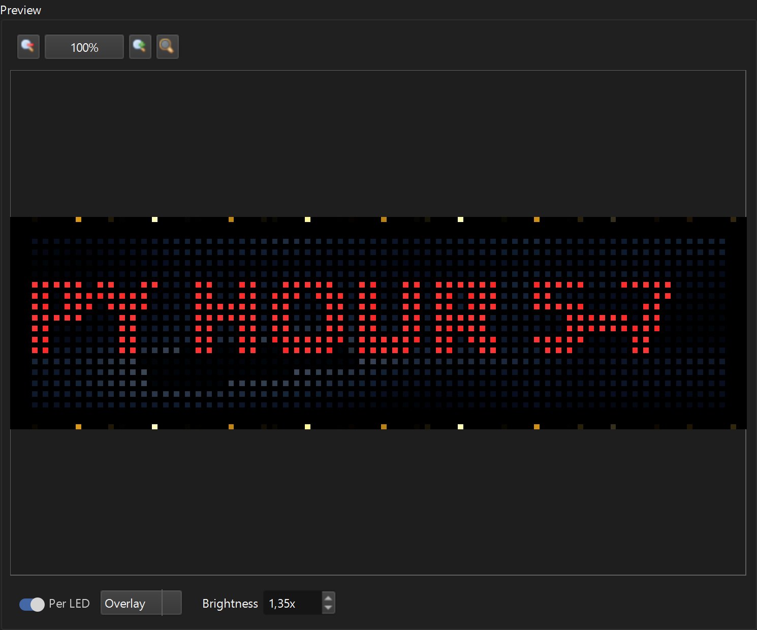 Visualização por LED do sinal de barra com texto HAPPY HOUR sobre um fundo de plasma e um contorno dourado